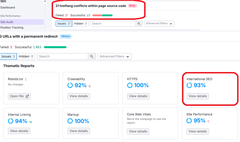 ahreflang score international seo